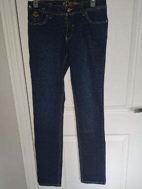 Dark Blue Women’s Straight Leg Jeans -